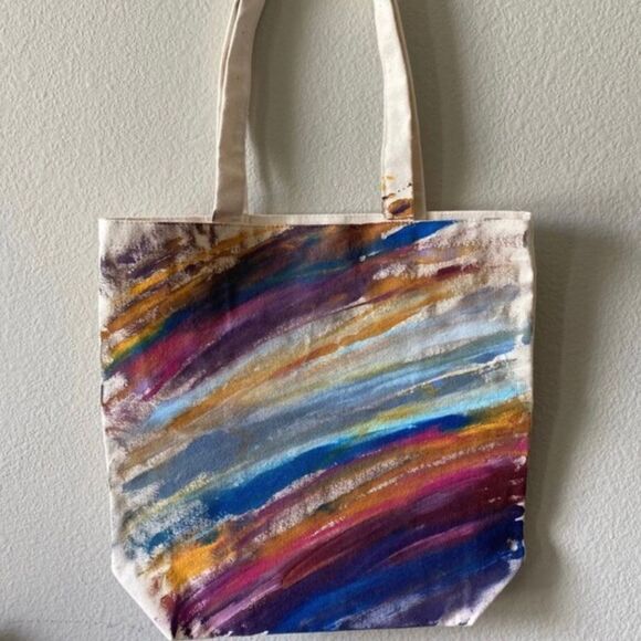 Original painted canvas bag - Picture 1 of 3